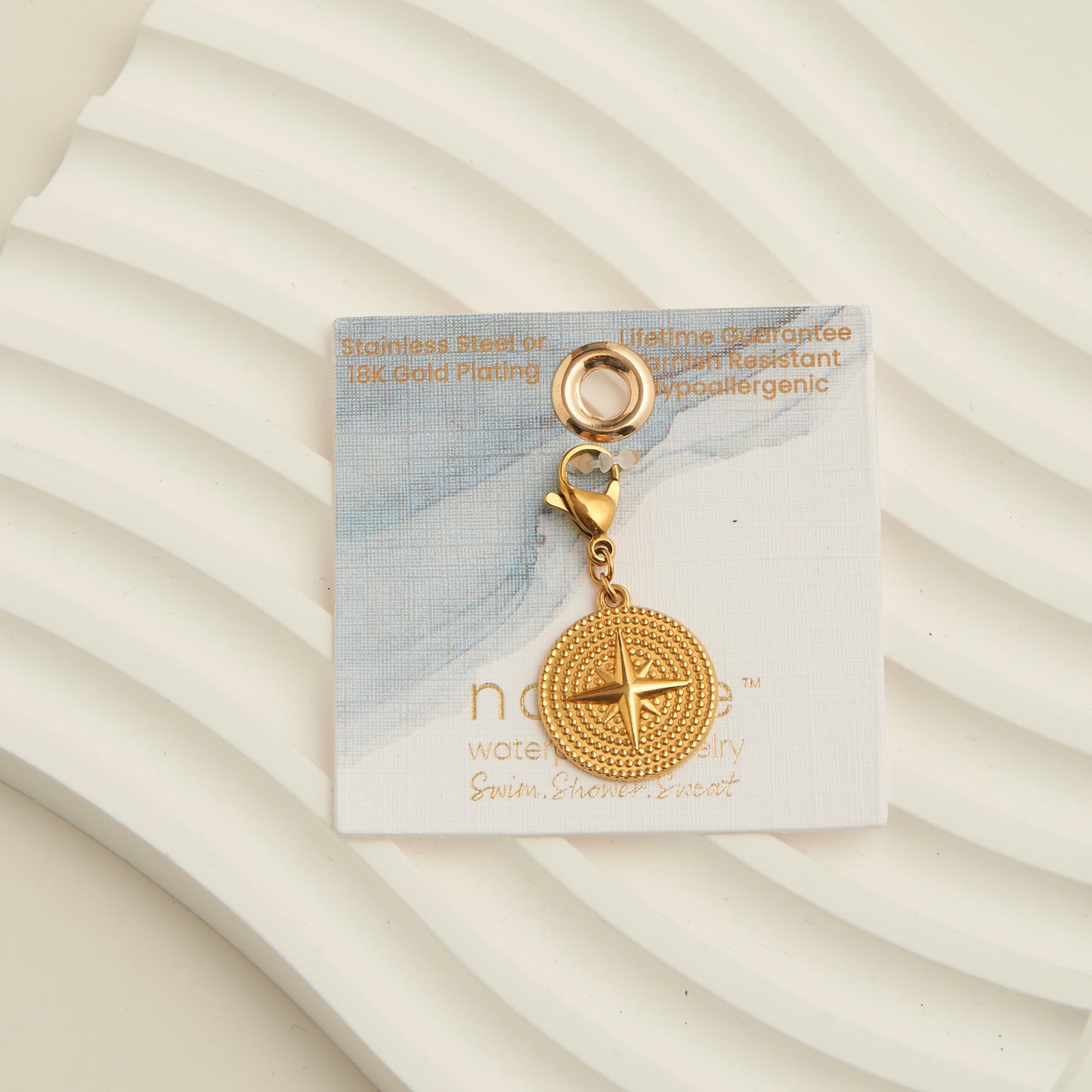 Narelle Waterproof 18K Gold Compass Charm
