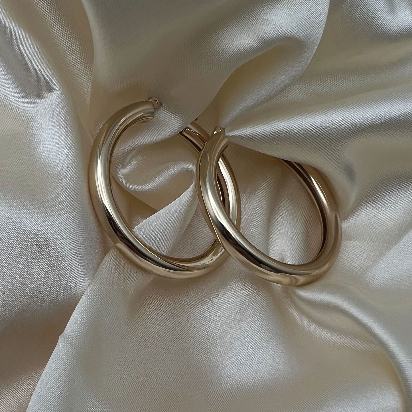 Large Tube Hoop Earrings