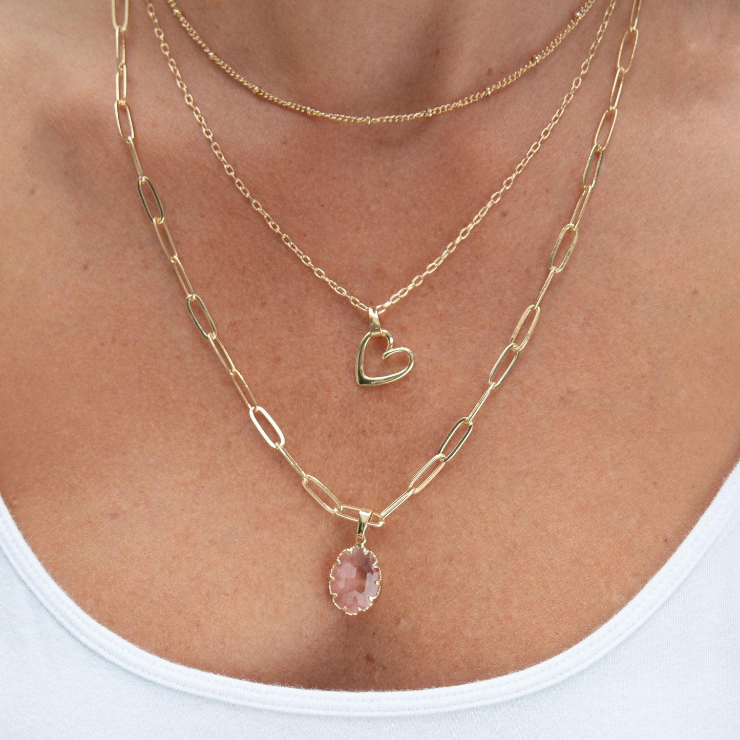Layering Gem Pendant Charm