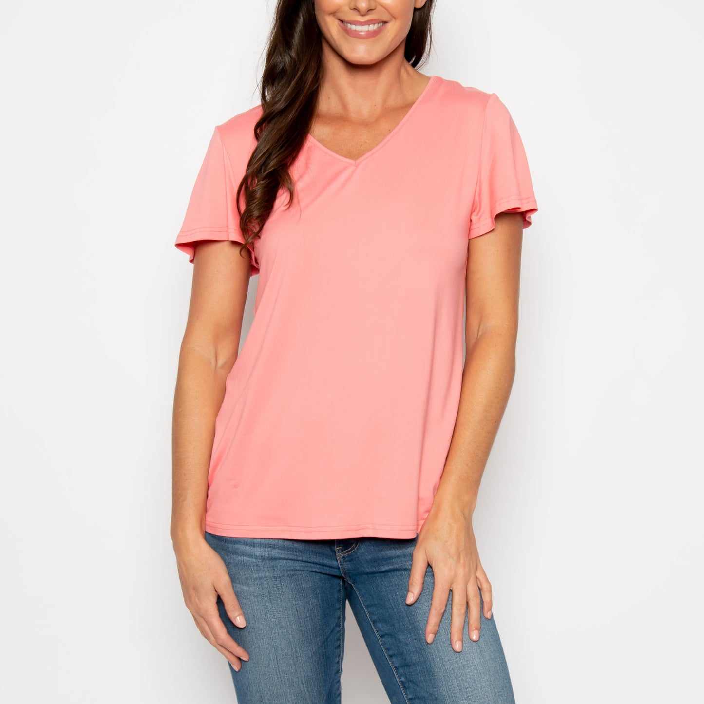 Giselle V-Neck Short Sleeve Top