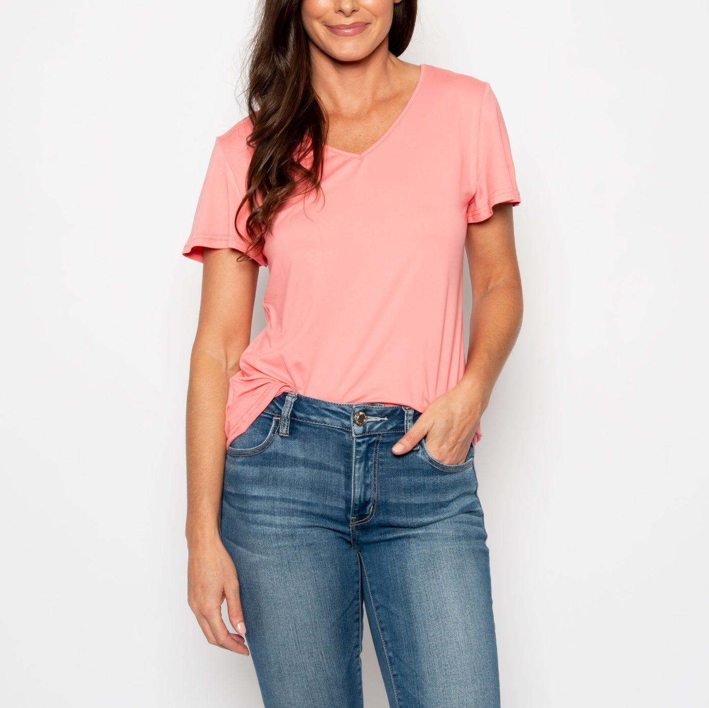 Giselle V-Neck Short Sleeve Top