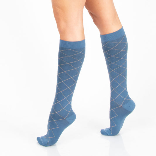 Blue Diamond Knee High 15-20mmHg Compression Socks