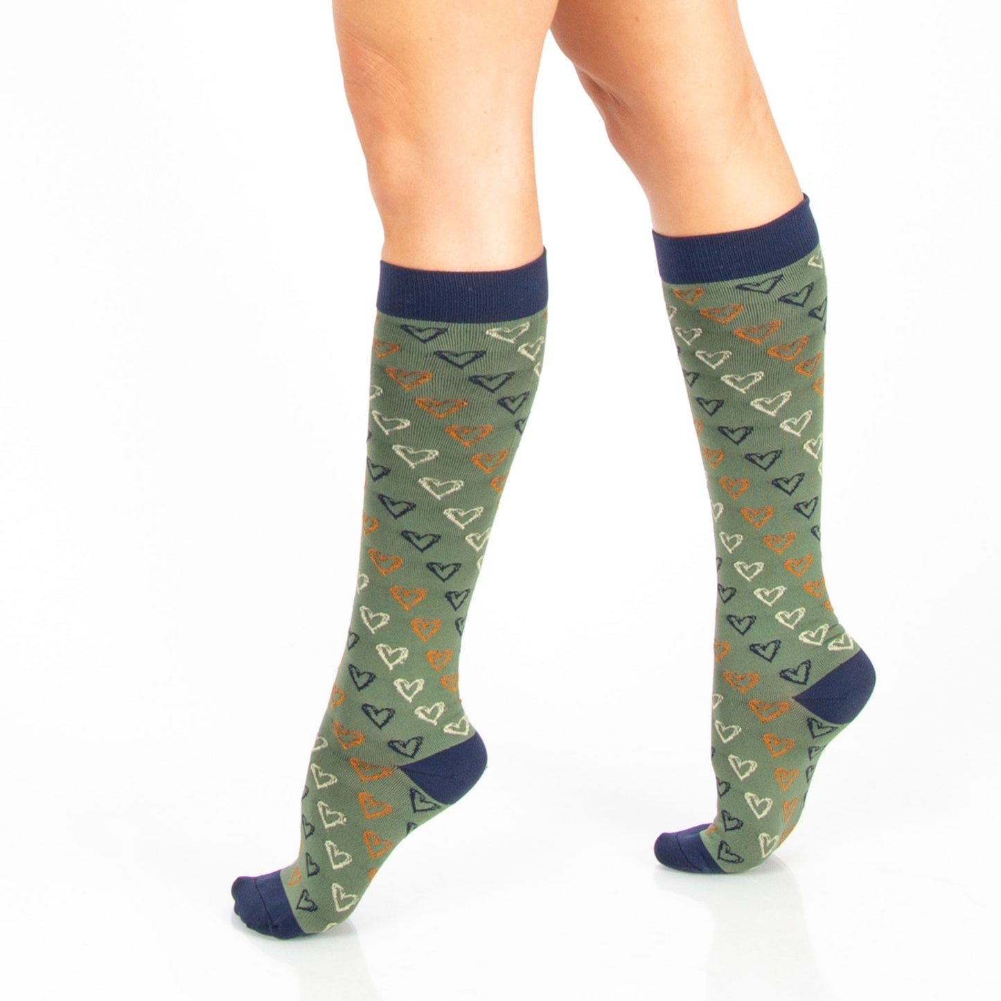 Sage Hearts Knee High 15-20mmHg Compression Socks