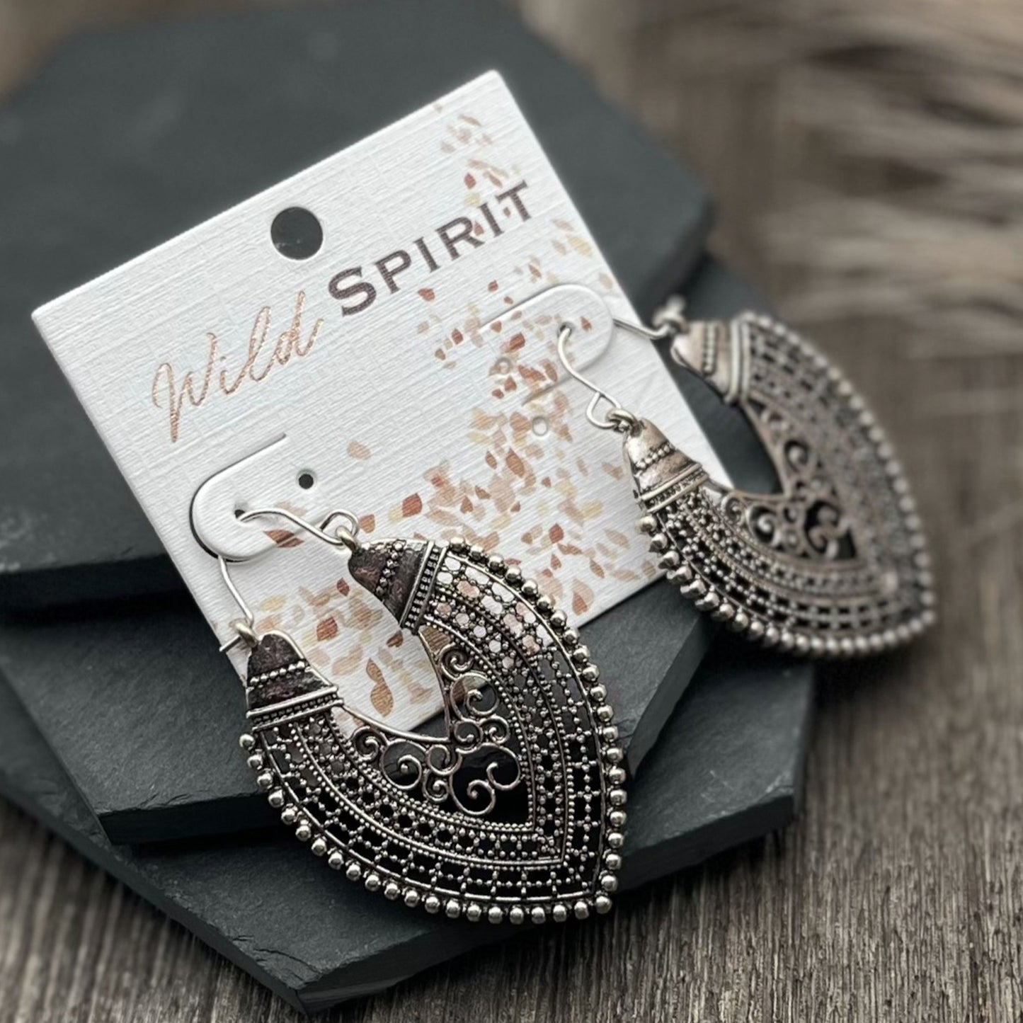 Wild Spirit Antique Heart Earrings