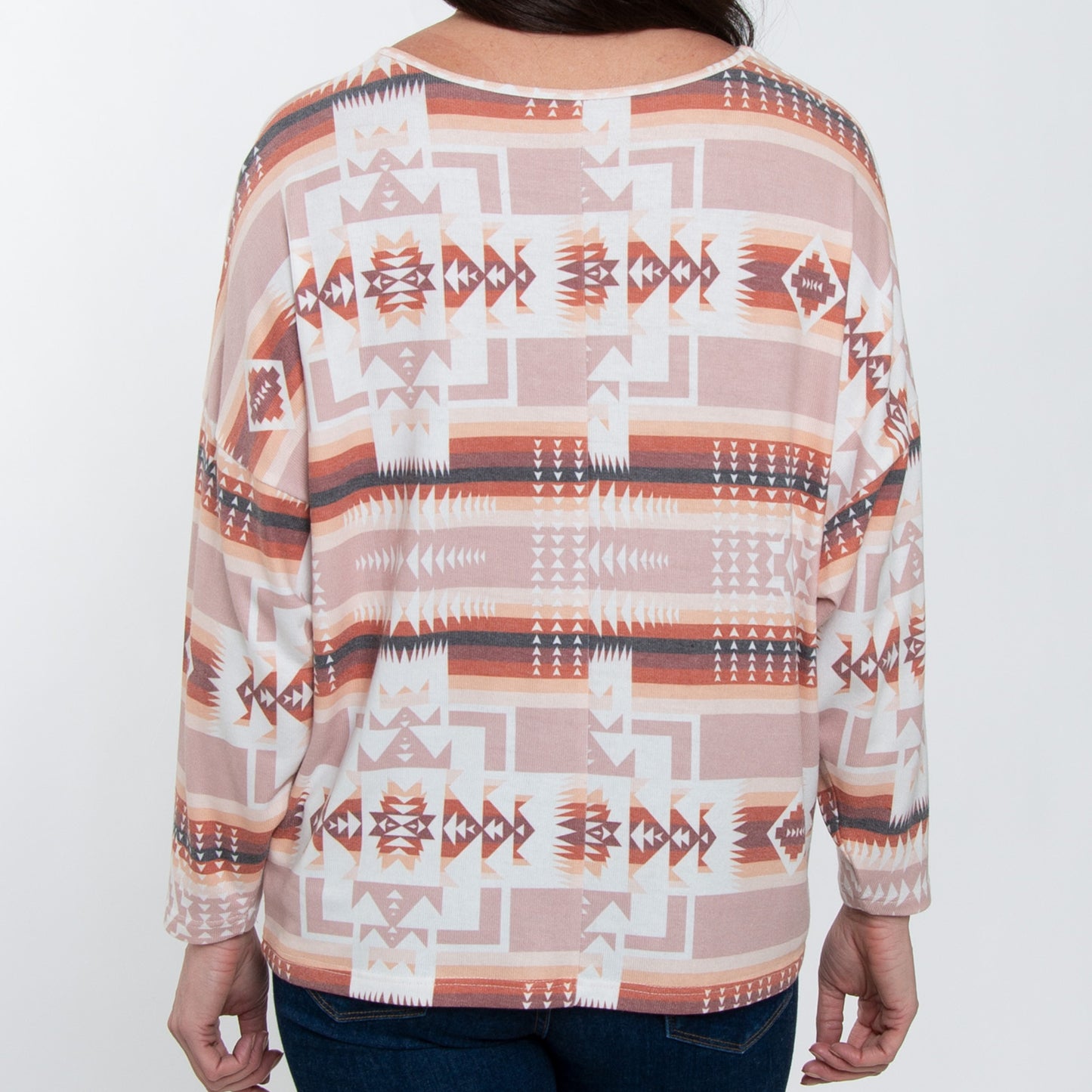Cohen Long Sleeve Scoop Neck Drop Shoulder Top