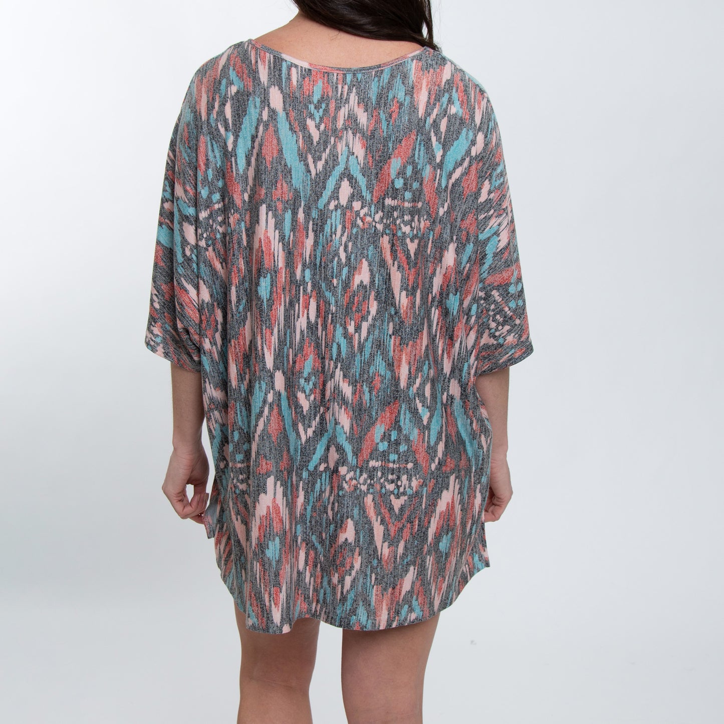 Elsie Desert Ikat Printed One Size Beach Swimsuit Cover Up