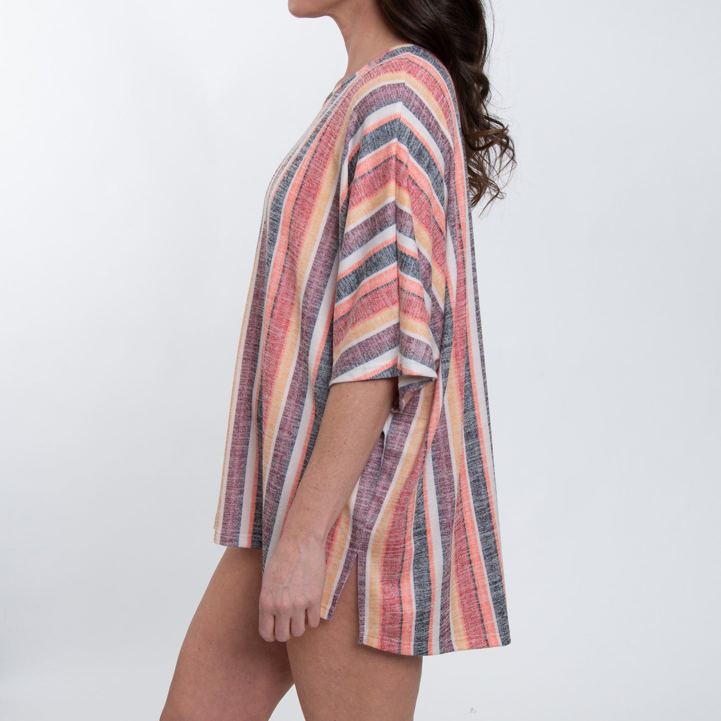 Elsie Sunset Stripe Printed One Size Beach Swimsuit Cover Up