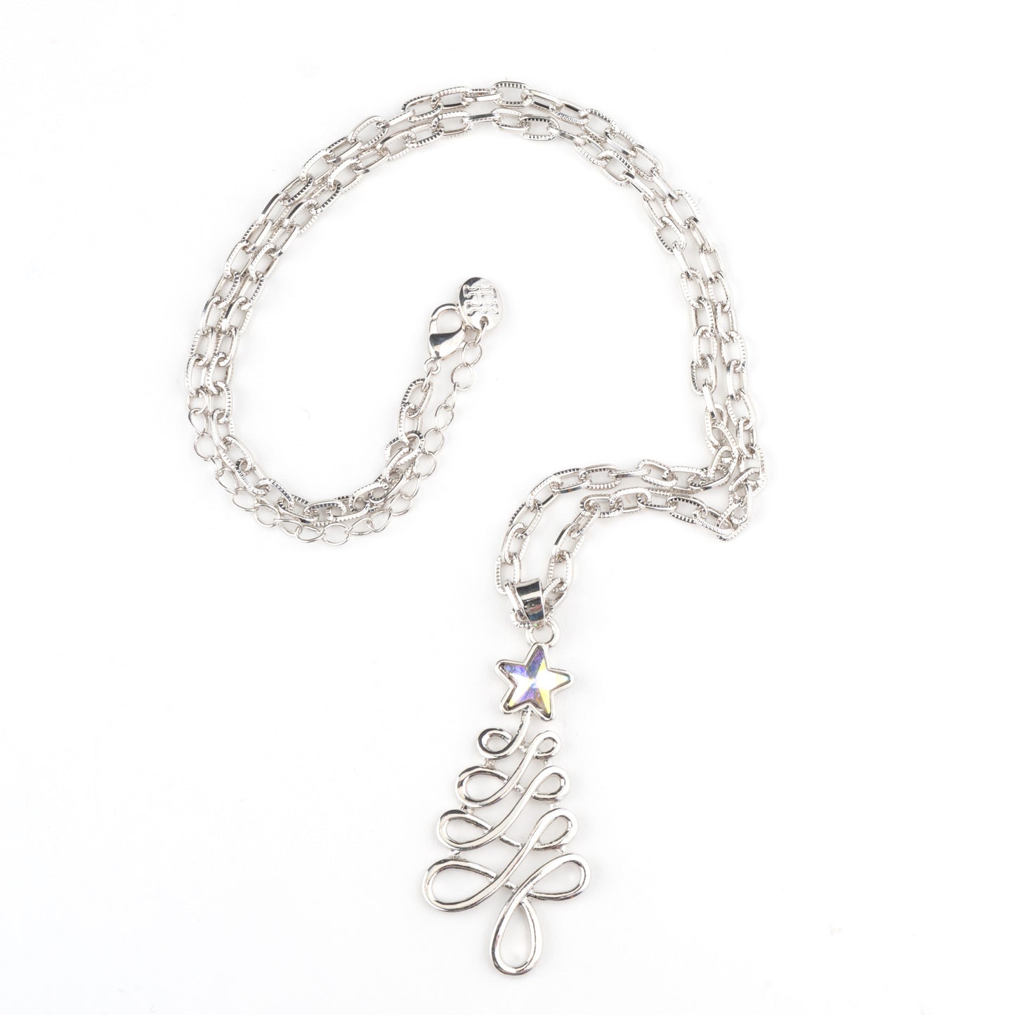 Angelica Holiday Christmas Tree Pendant Necklace