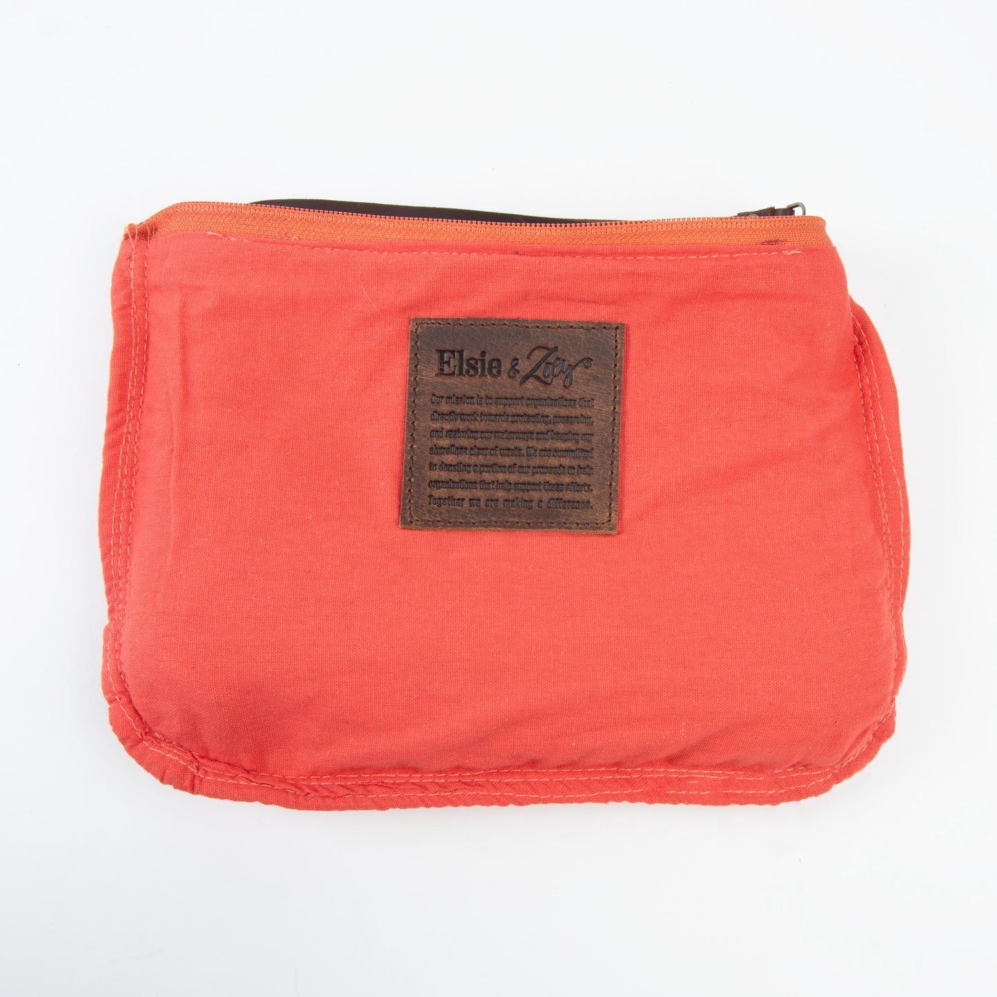 Zyla Jute Leather Handled Zip Closure Clutch Purse