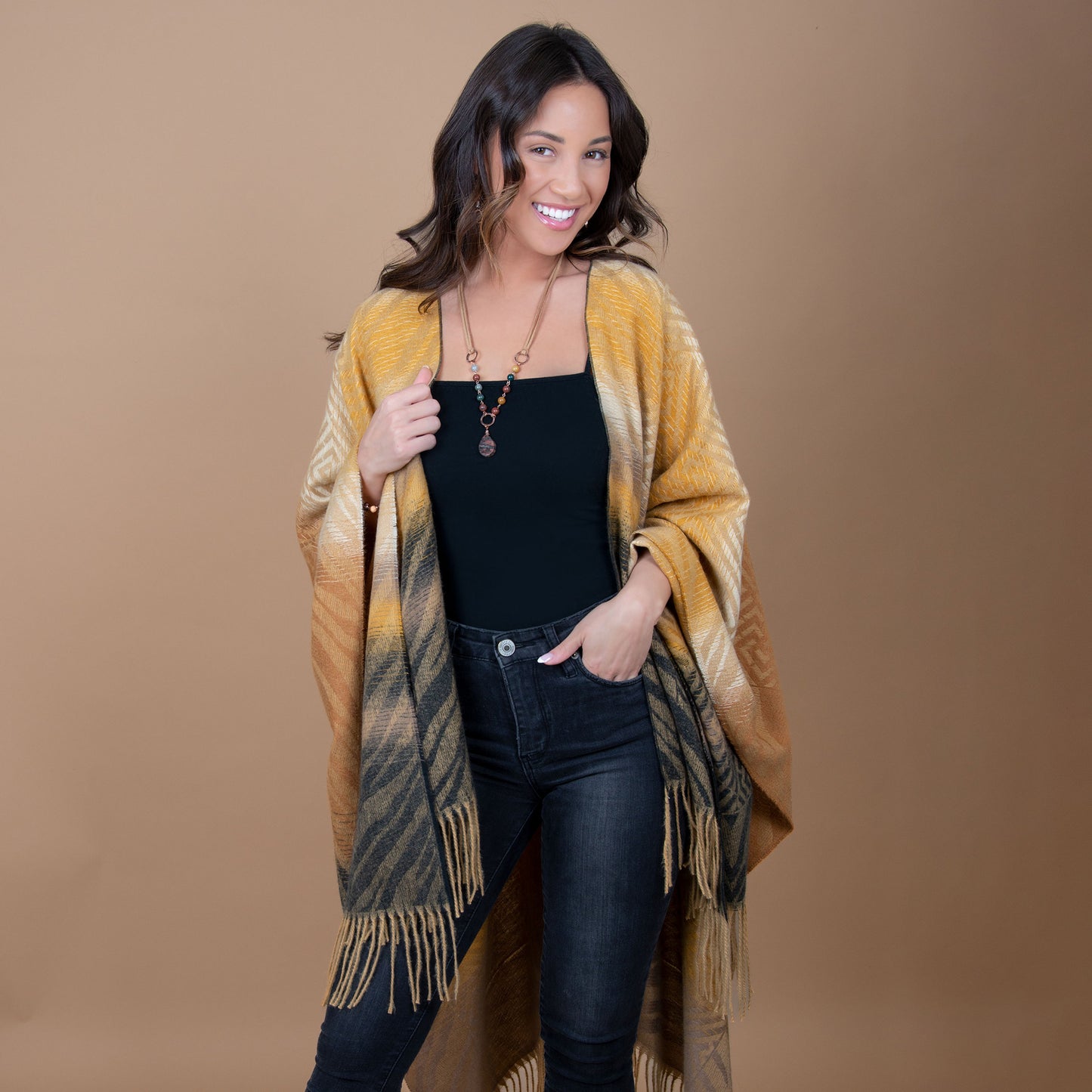 Winter Scout One Size Plaid Tasseled Wrap