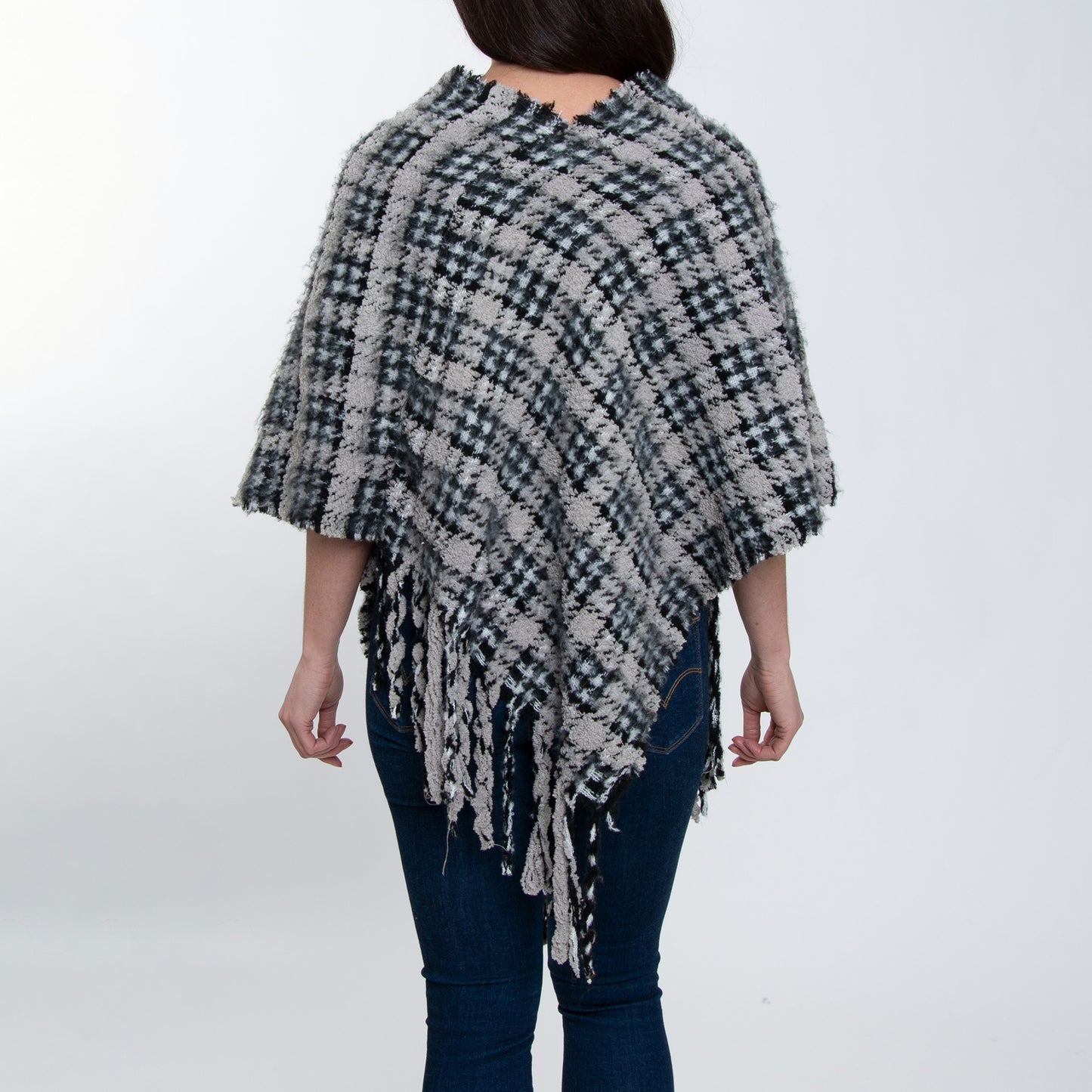 Winter Jude One Size Herringbone Poncho