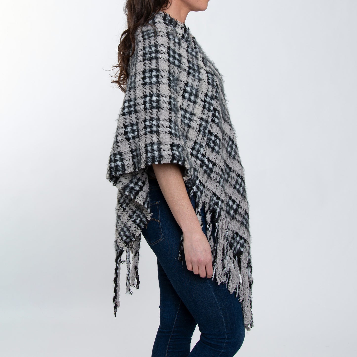 Winter Jude One Size Herringbone Poncho