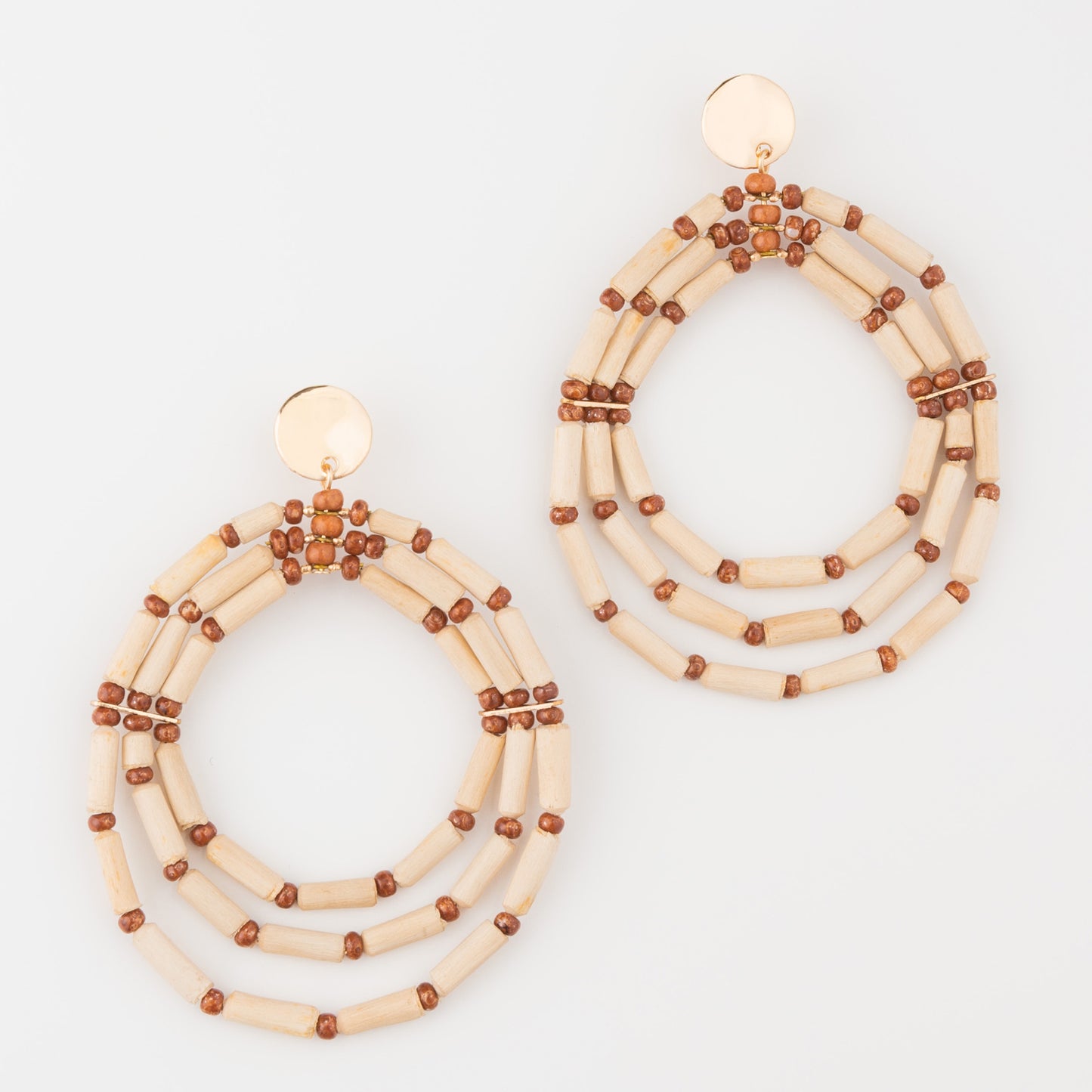 Nyra Mango Wood Hoop Earrings