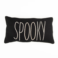 Halloween 12x22" Spooky Beaded Reversible Lumbar Pillow