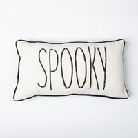 Halloween 12x22" Spooky Beaded Reversible Lumbar Pillow