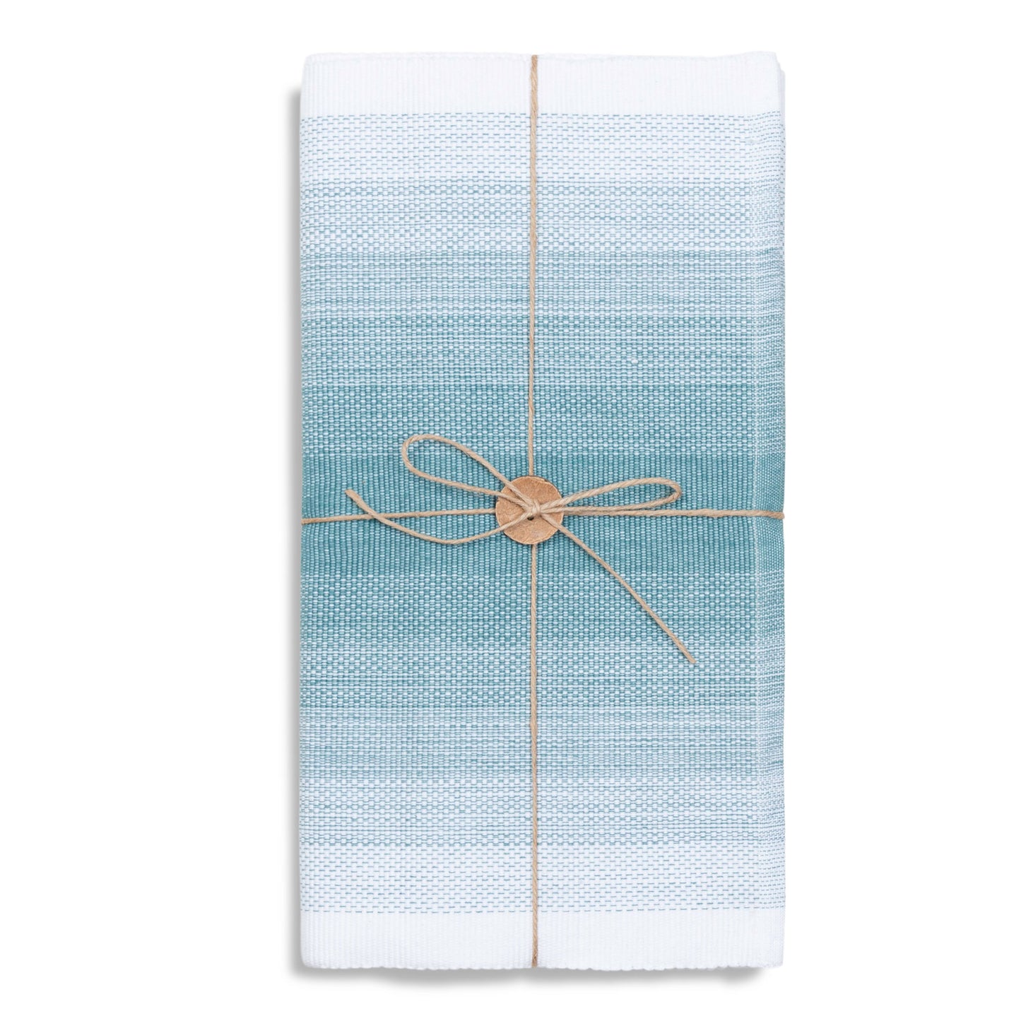 Teal Ombre Woven Kitchen Table Runner