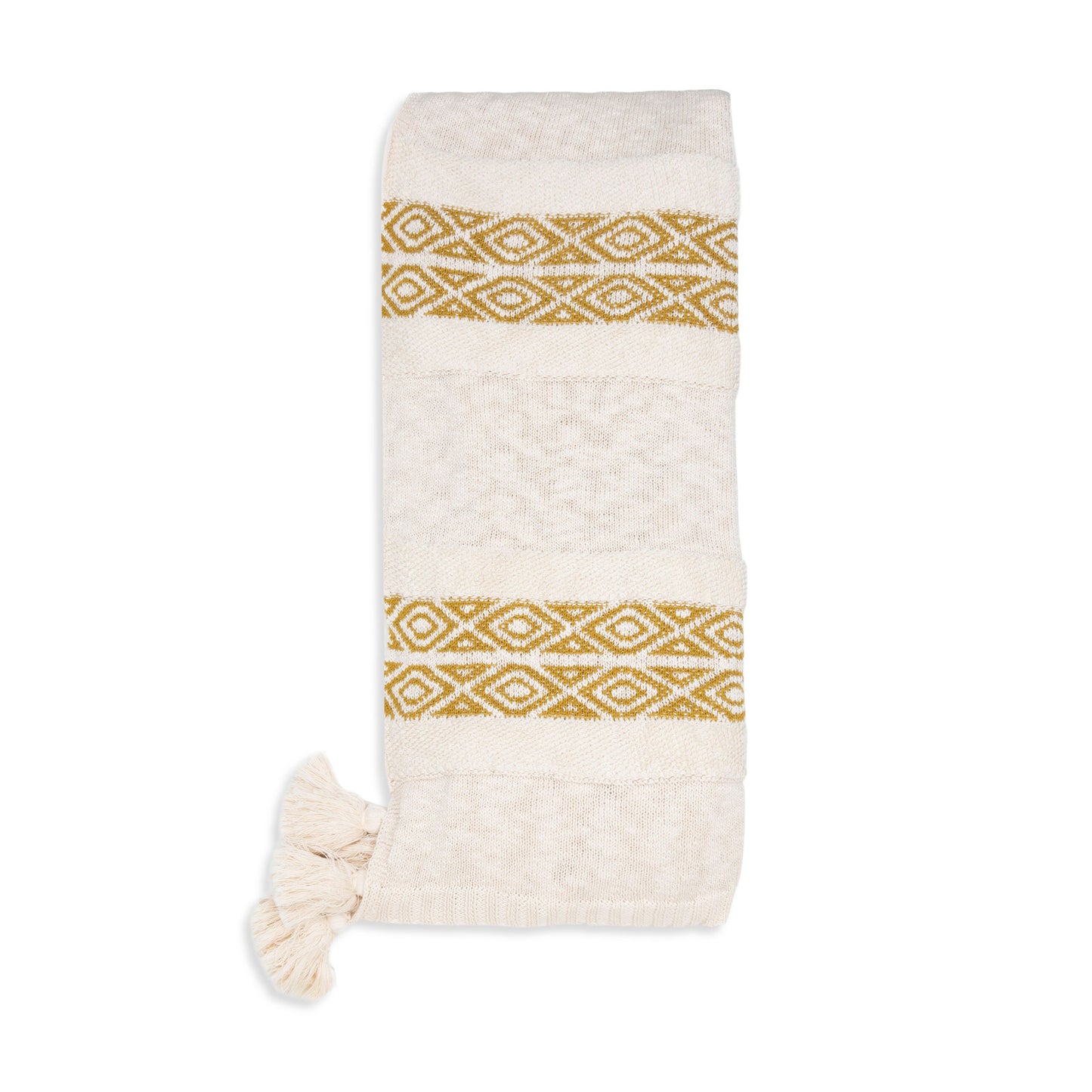 Necalli 50x60" Striped Cotton Decorative Knit Throw Blanket
