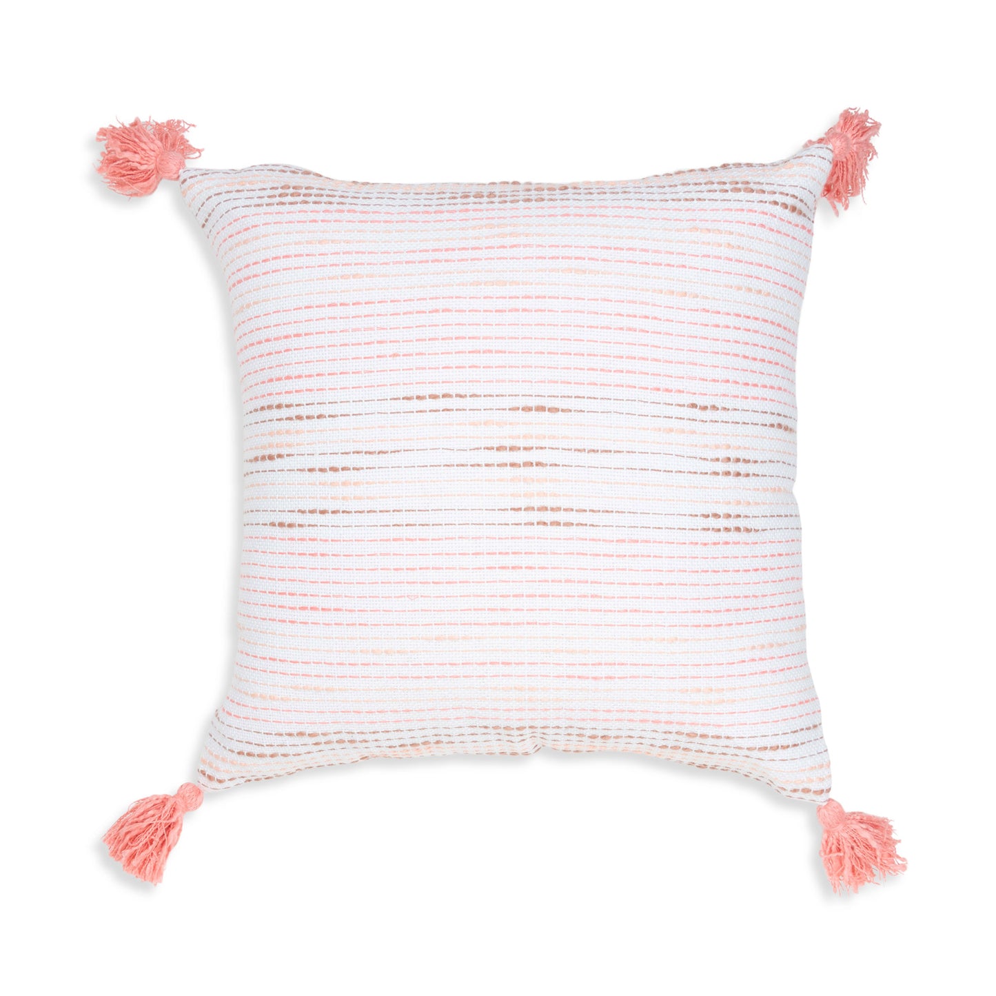 Zahara 18X18" Handwoven Striped Indoor/Outdoor Throw Pillow