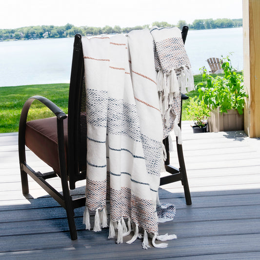 Tylanne 50x70" Indoor/Outdoor Recycled Woven Throw Blanket