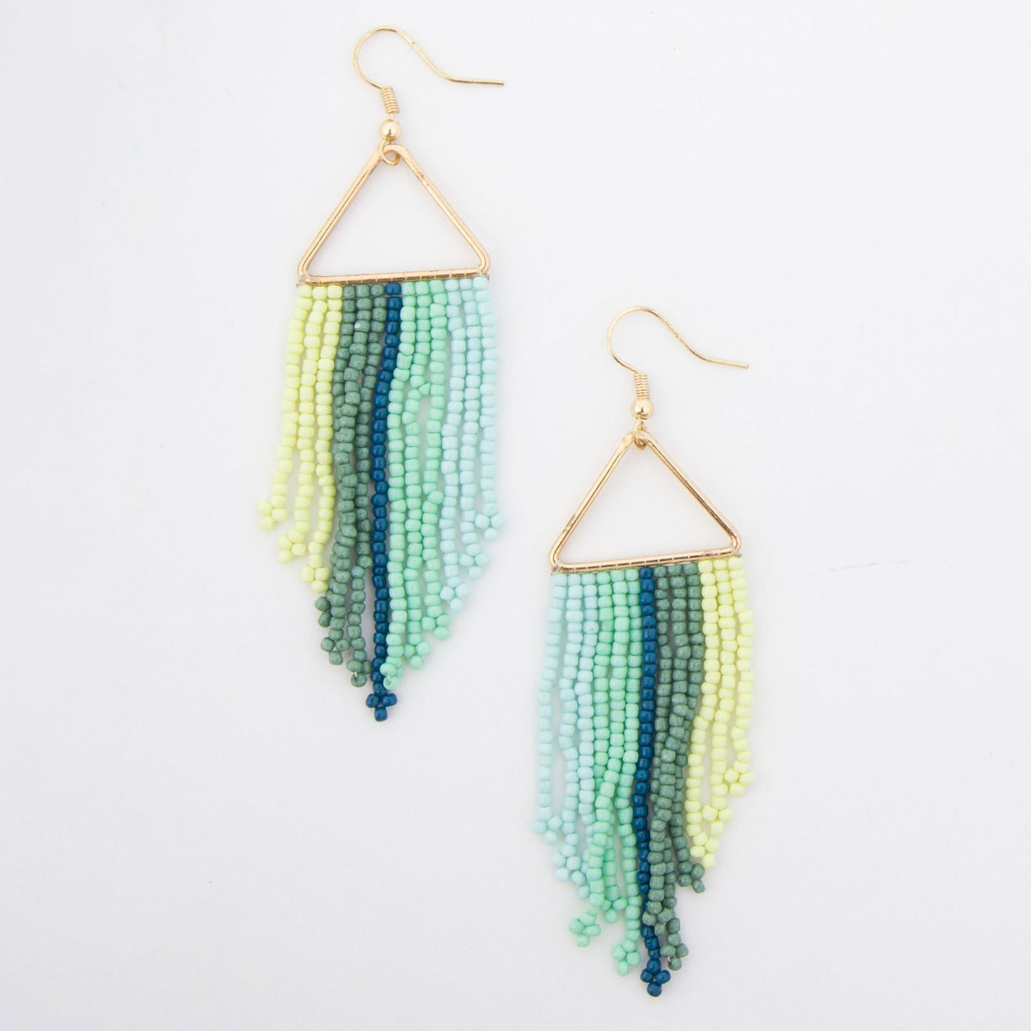 Irie Seed Bead Triangle Chandelier Earrings