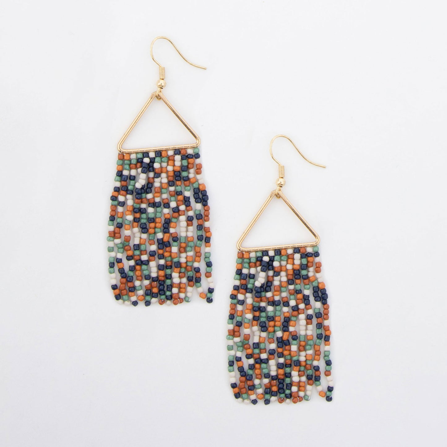 Irie Seed Bead Triangle Chandelier Earrings