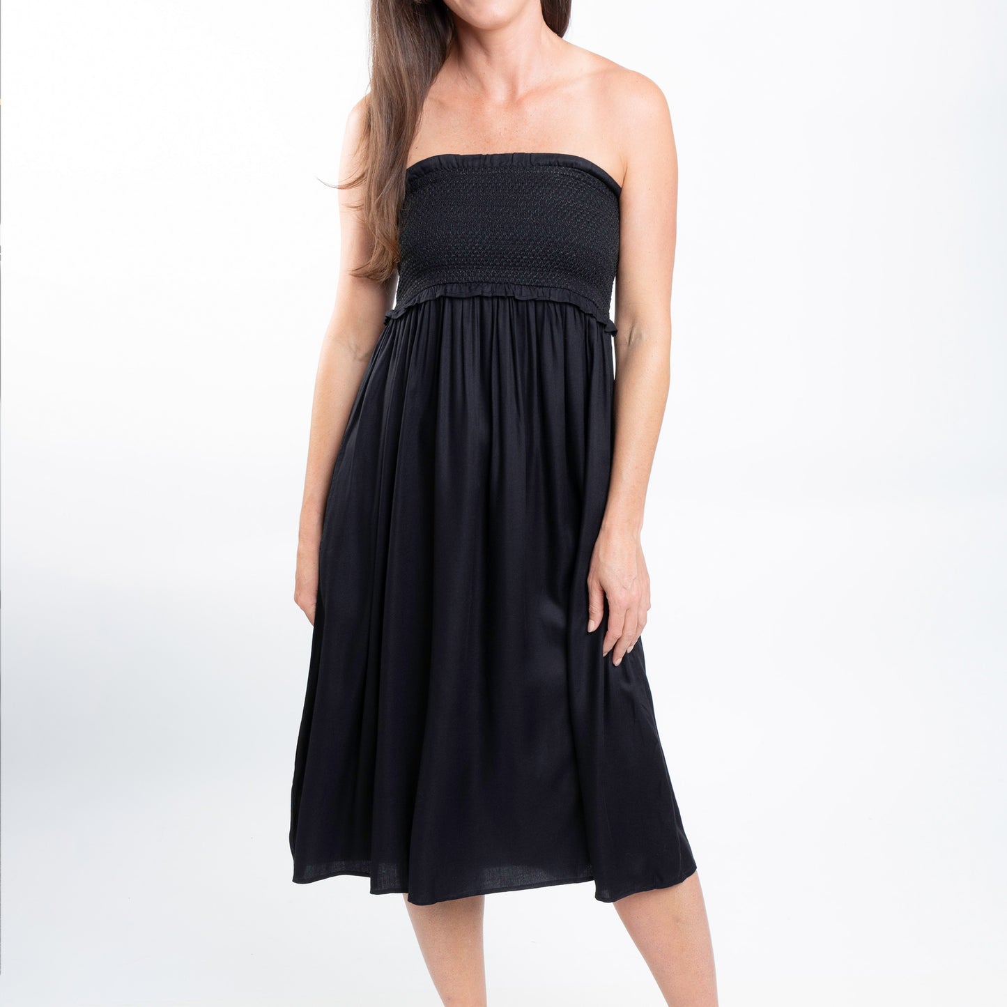 Sarai Smocked Bodice Toile De Jouy Midi Dress