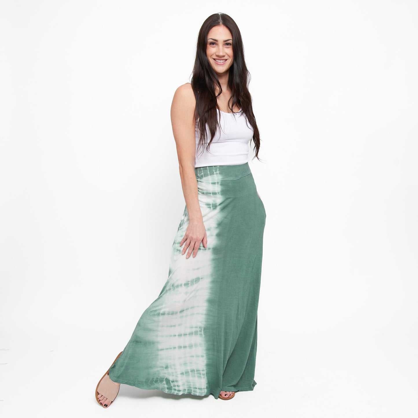 Akari Tie Dye Maxi Skirt with Pockets