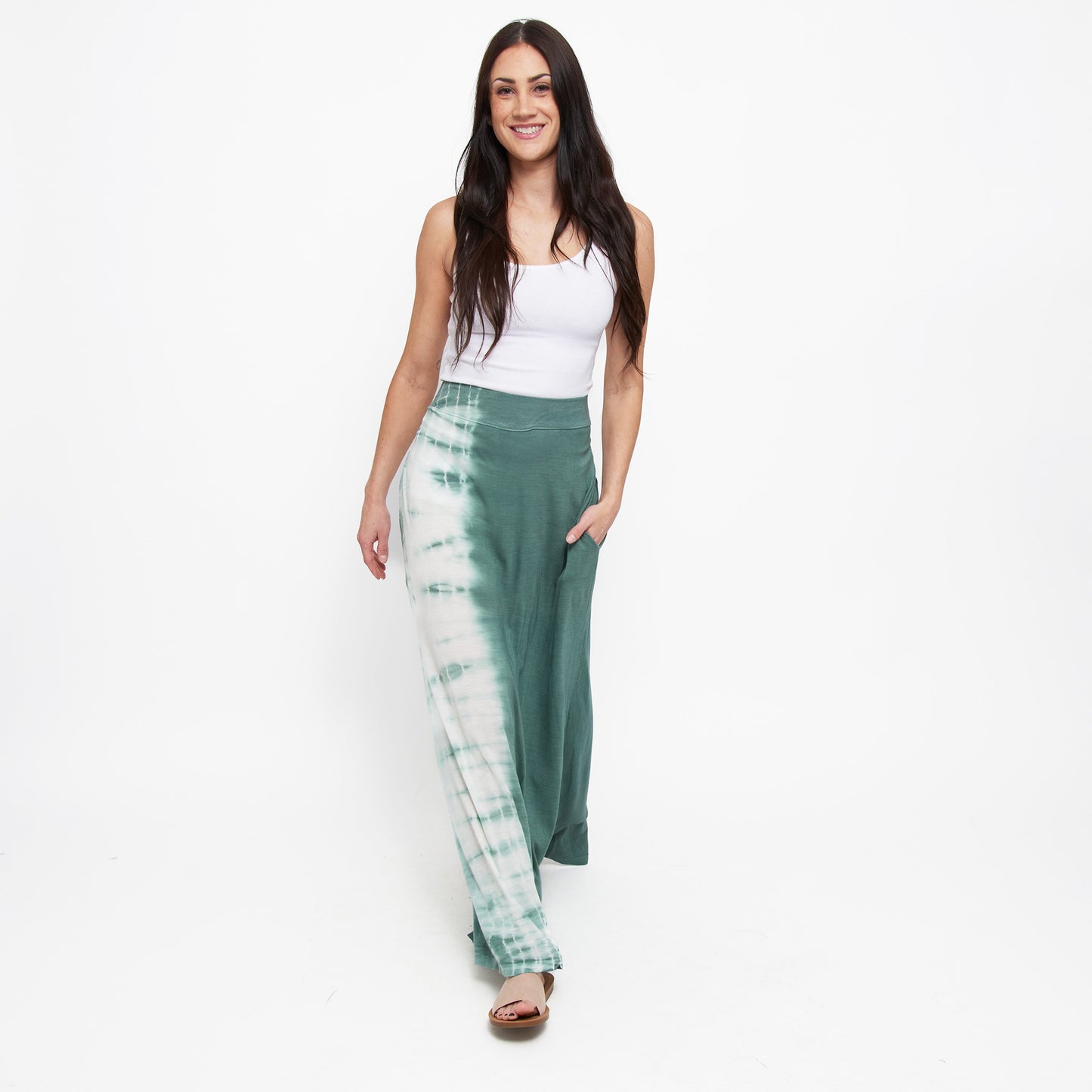 Akari Tie Dye Maxi Skirt with Pockets