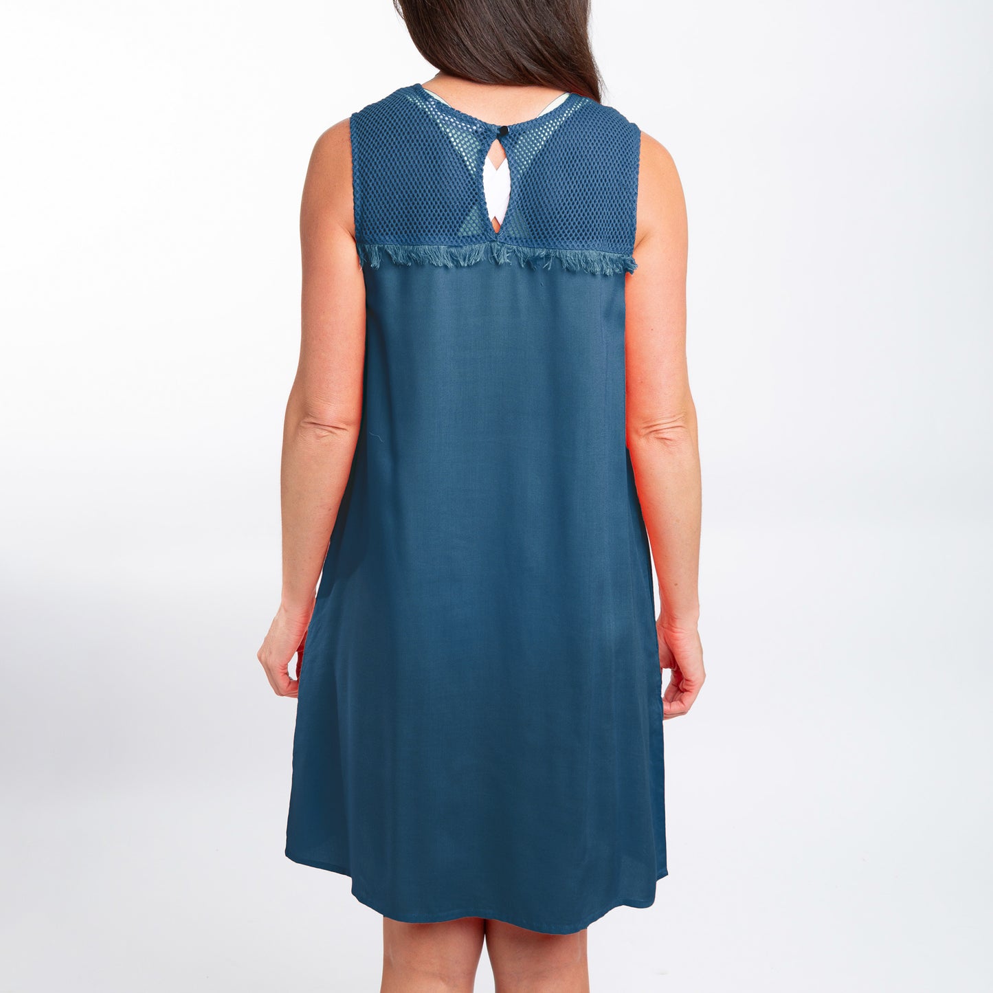 Tahlee Sleeveless Crew Neck Tank Dress Cover Up