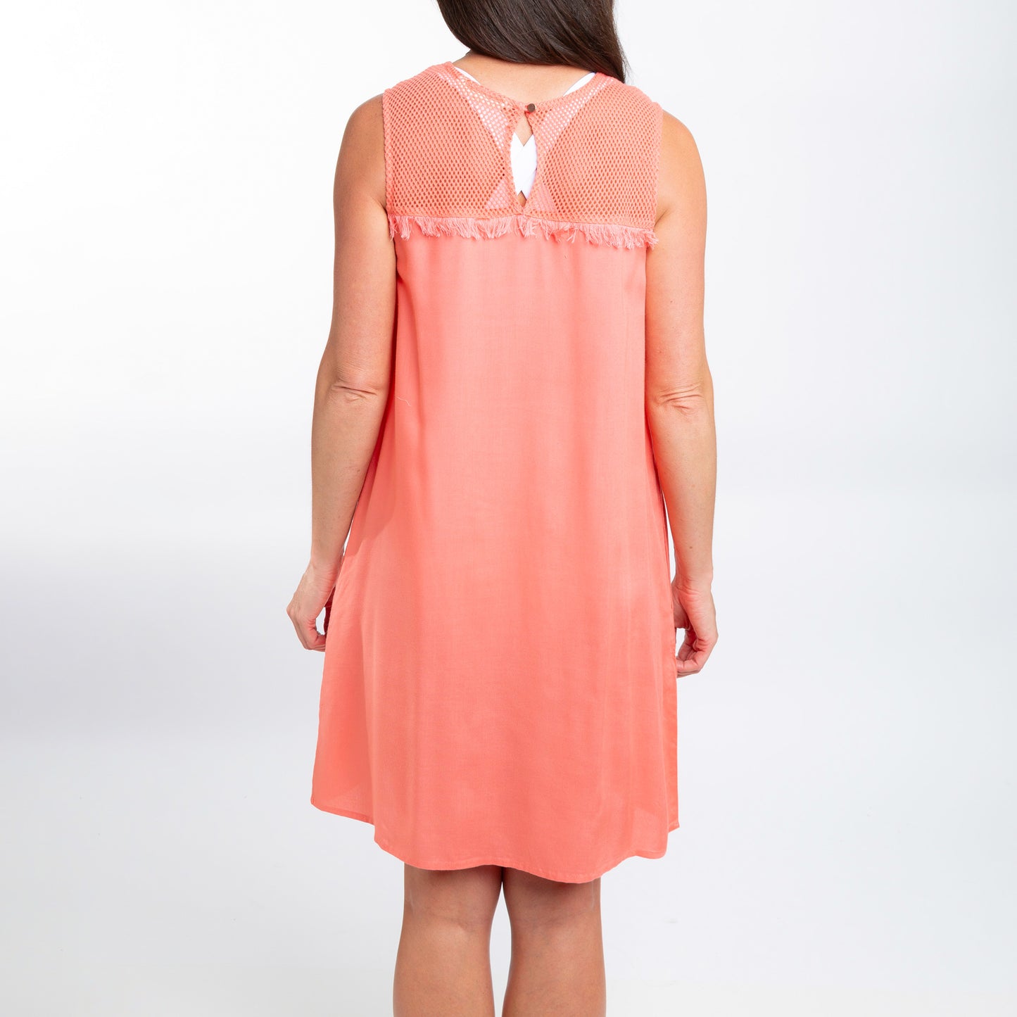 Tahlee Sleeveless Crew Neck Tank Dress Cover Up