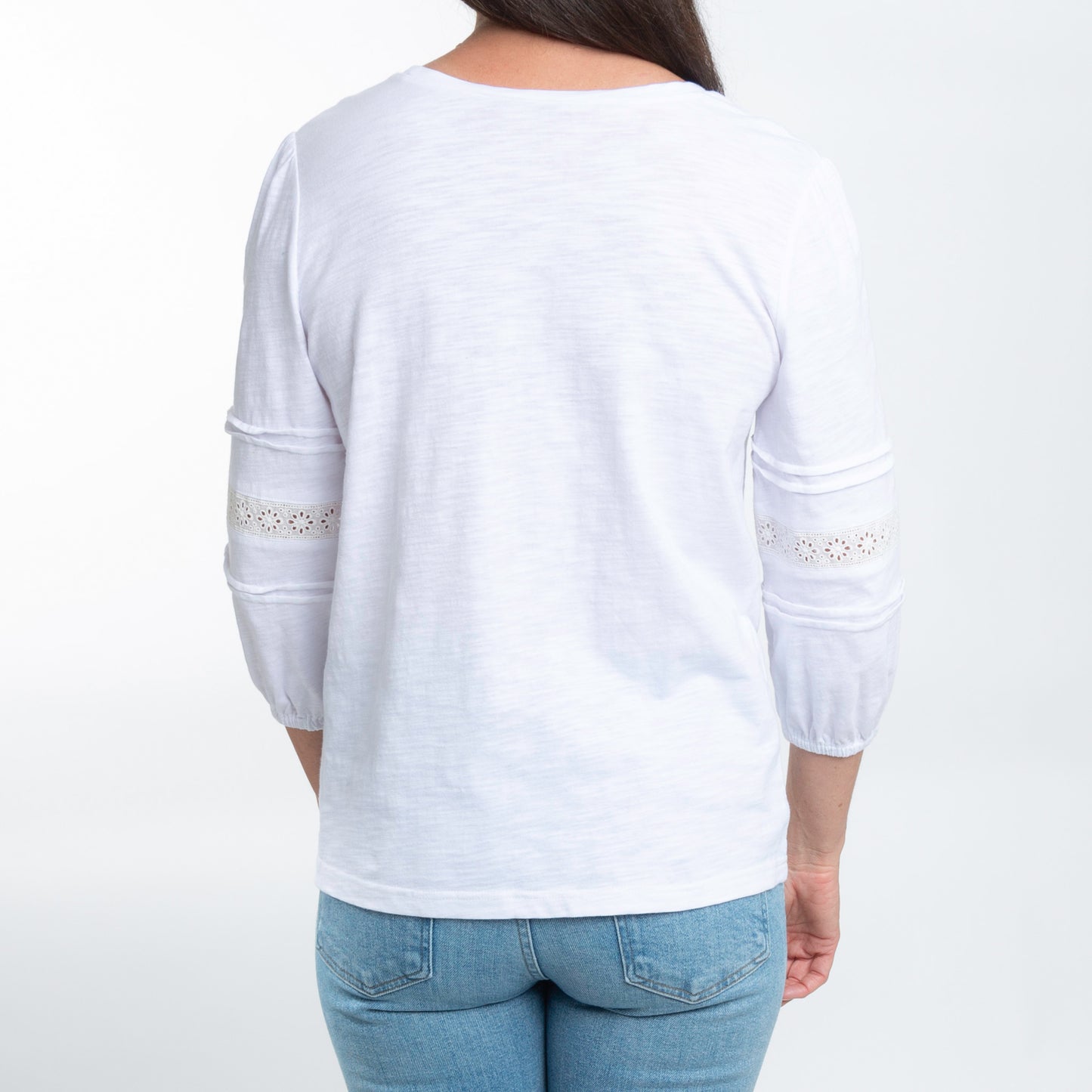 Cassidy 3/4 Sleeve Crew Neck Blouse Top