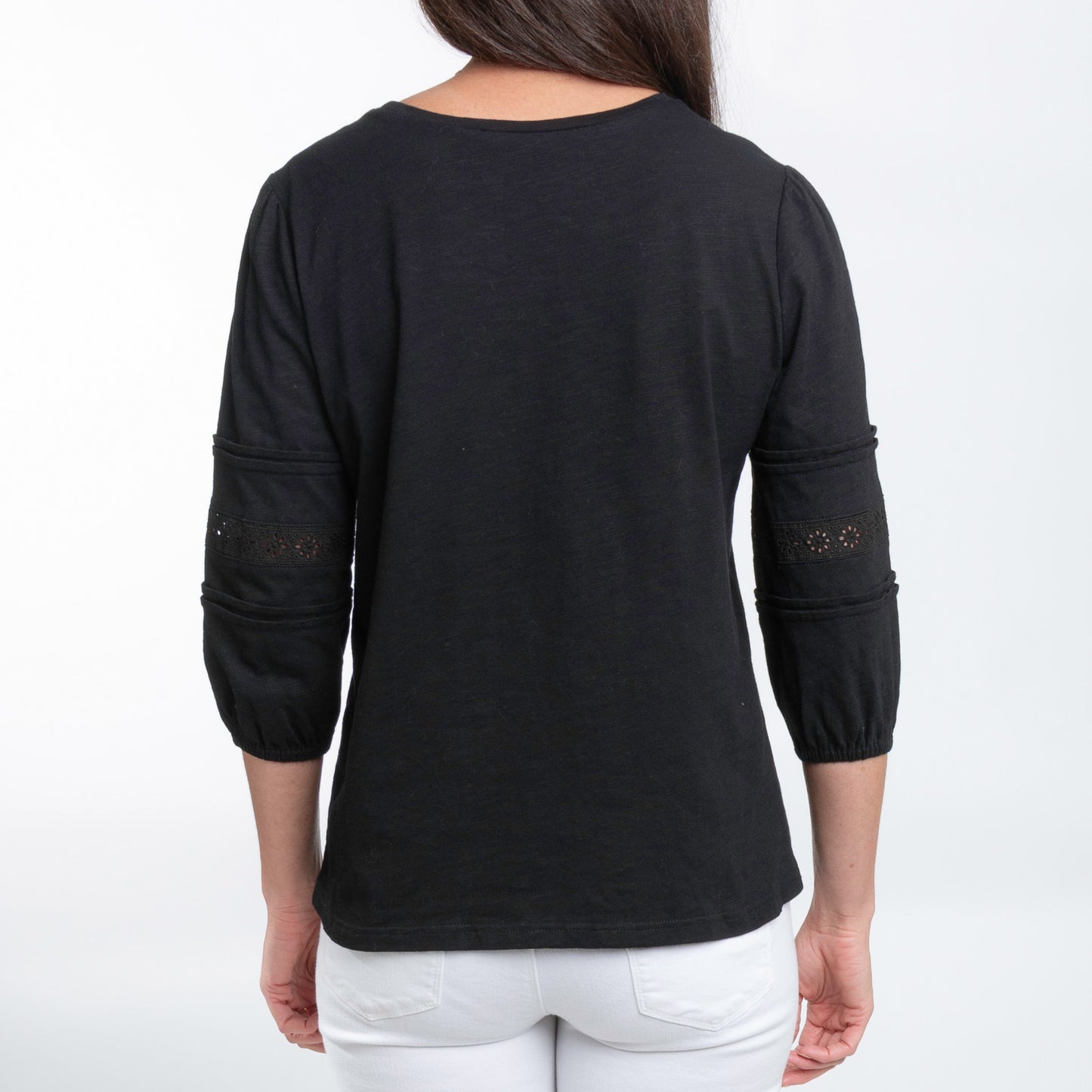 Cassidy 3/4 Sleeve Crew Neck Blouse Top