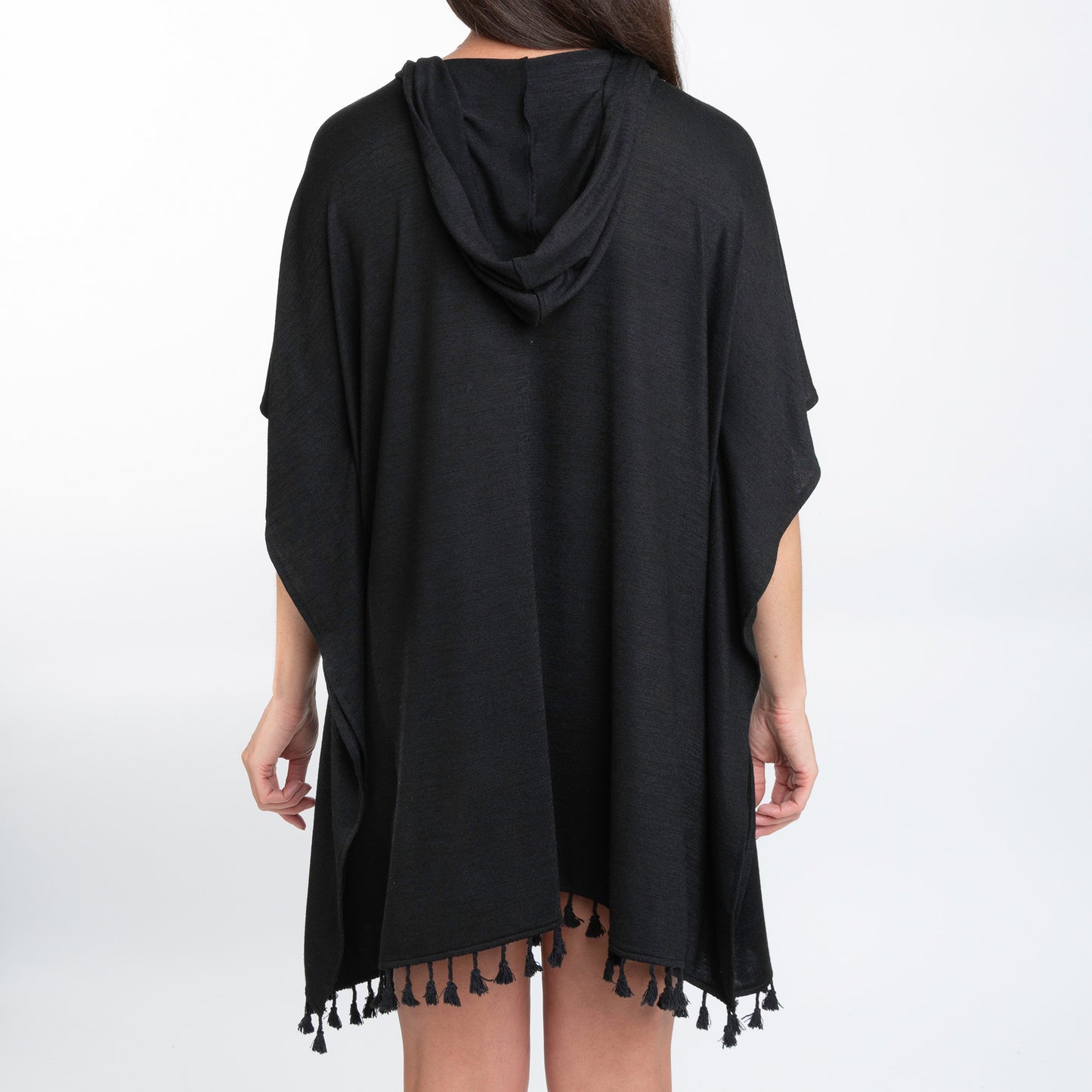 Naomi One Size Hooded Poncho Swimsuit Cover Up