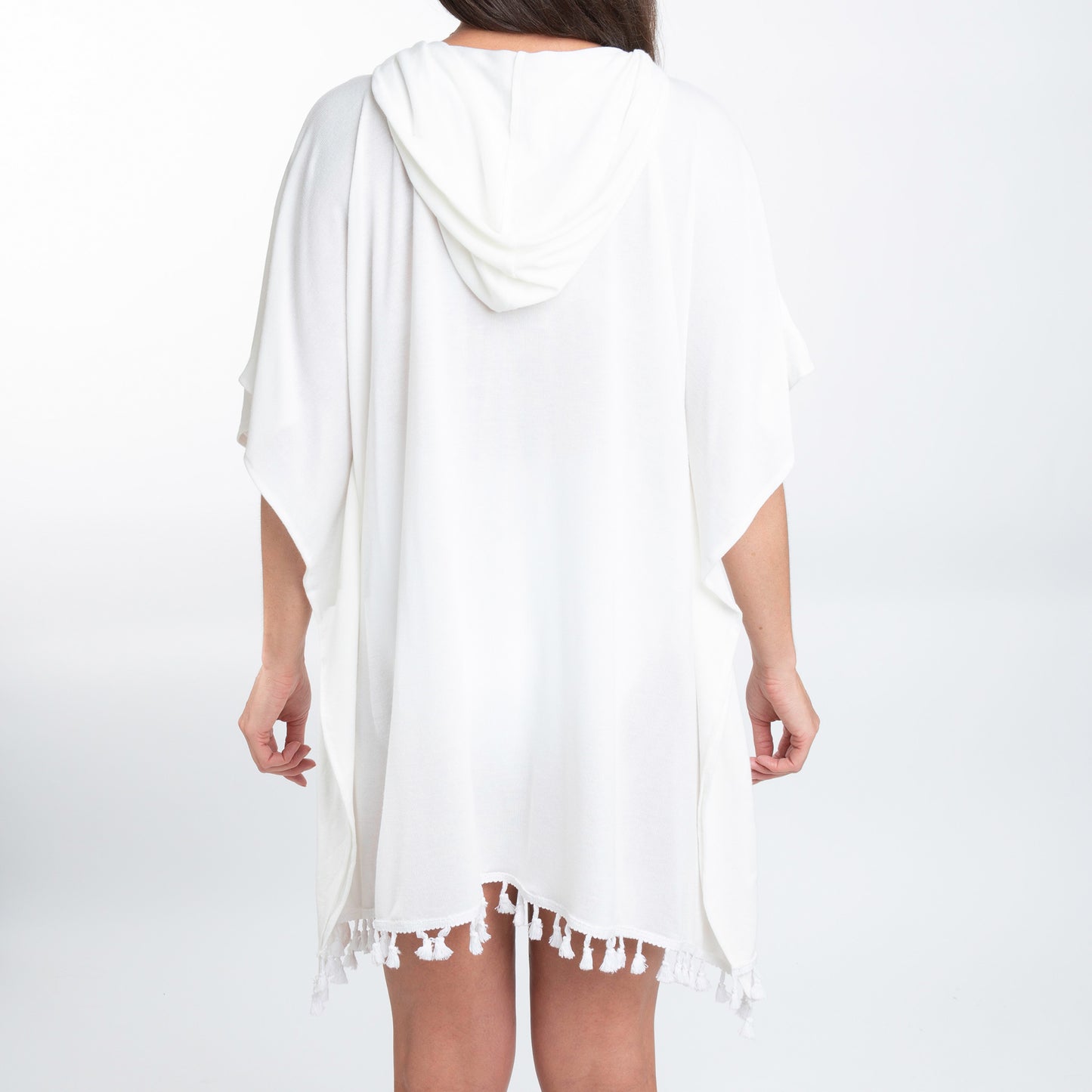 Naomi One Size Hooded Poncho Swimsuit Cover Up