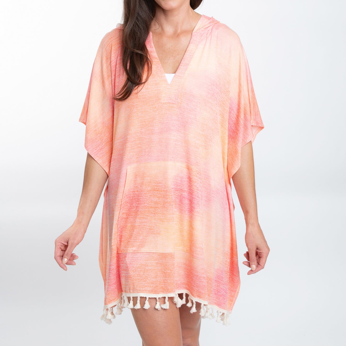 Naomi One Size Hooded Poncho Swimsuit Cover Up