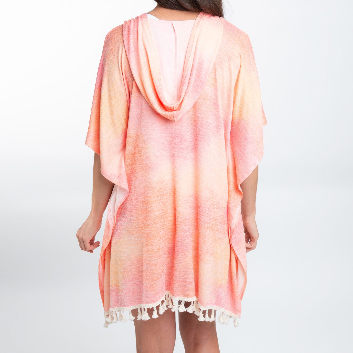 Naomi One Size Hooded Poncho Swimsuit Cover Up