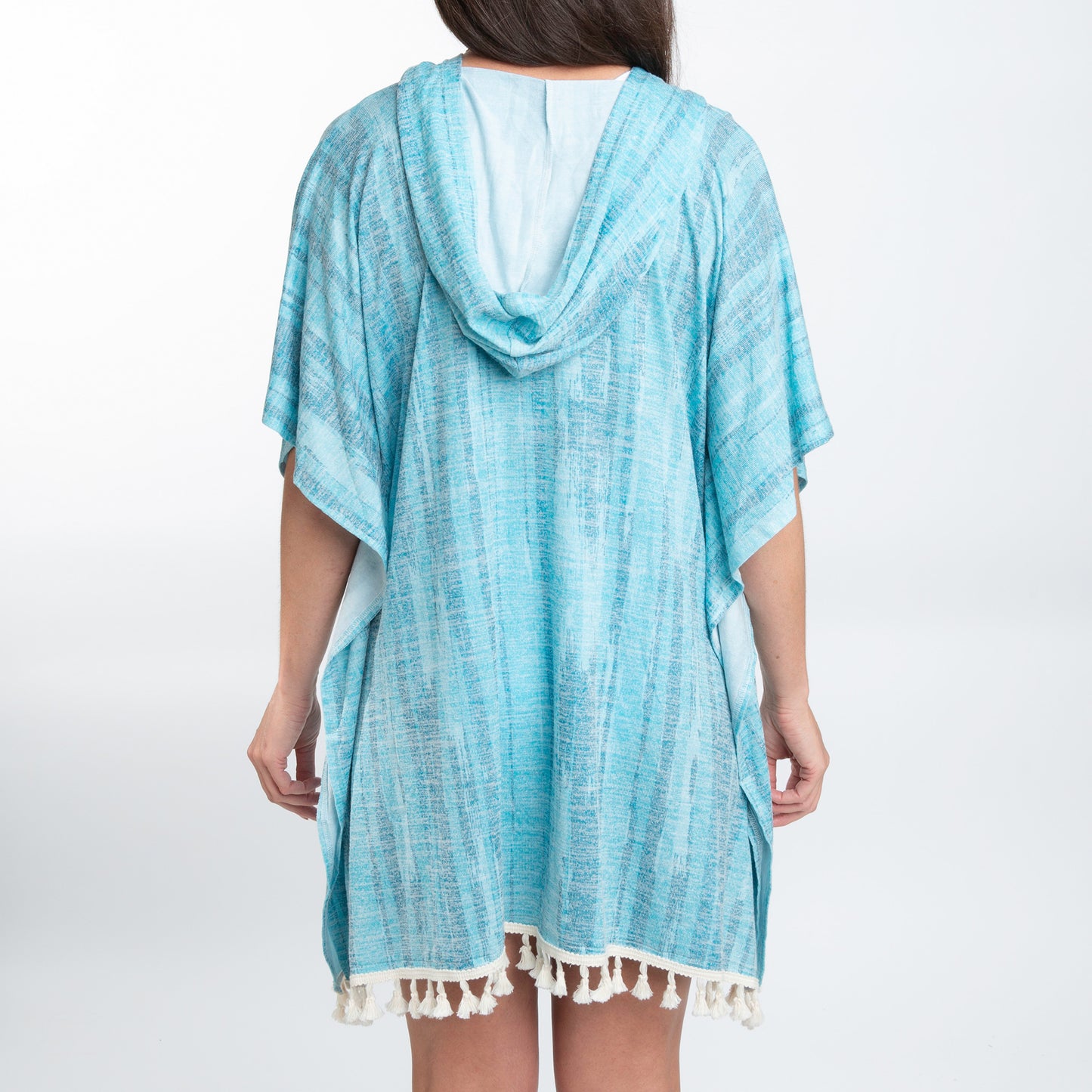 Naomi One Size Hooded Poncho Swimsuit Cover Up