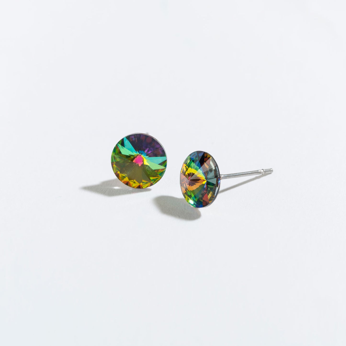 Rivoli Cut Crystal Stud Earrings