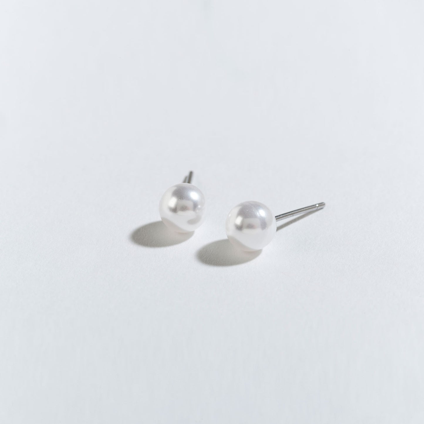 6mm Pearl Ball Stud Earrings