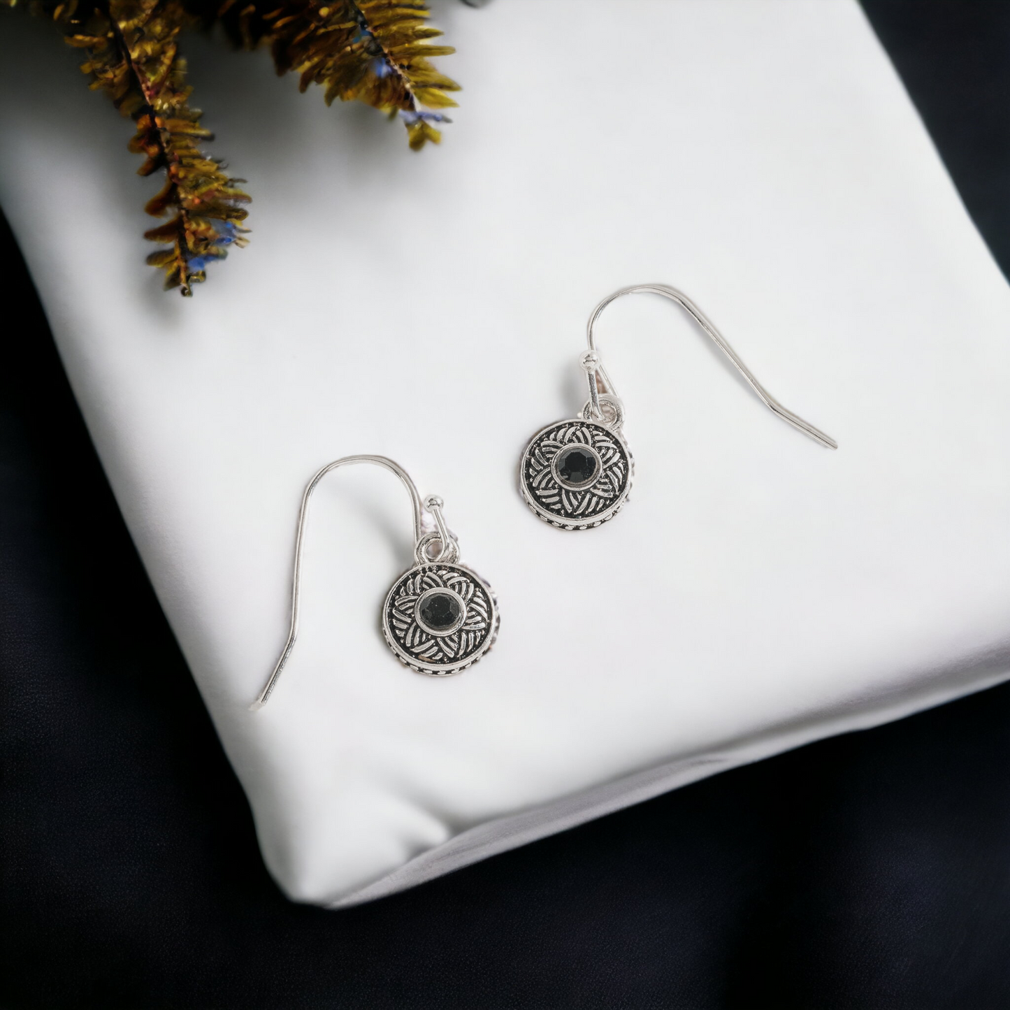 Silver Stone Drop Earrings