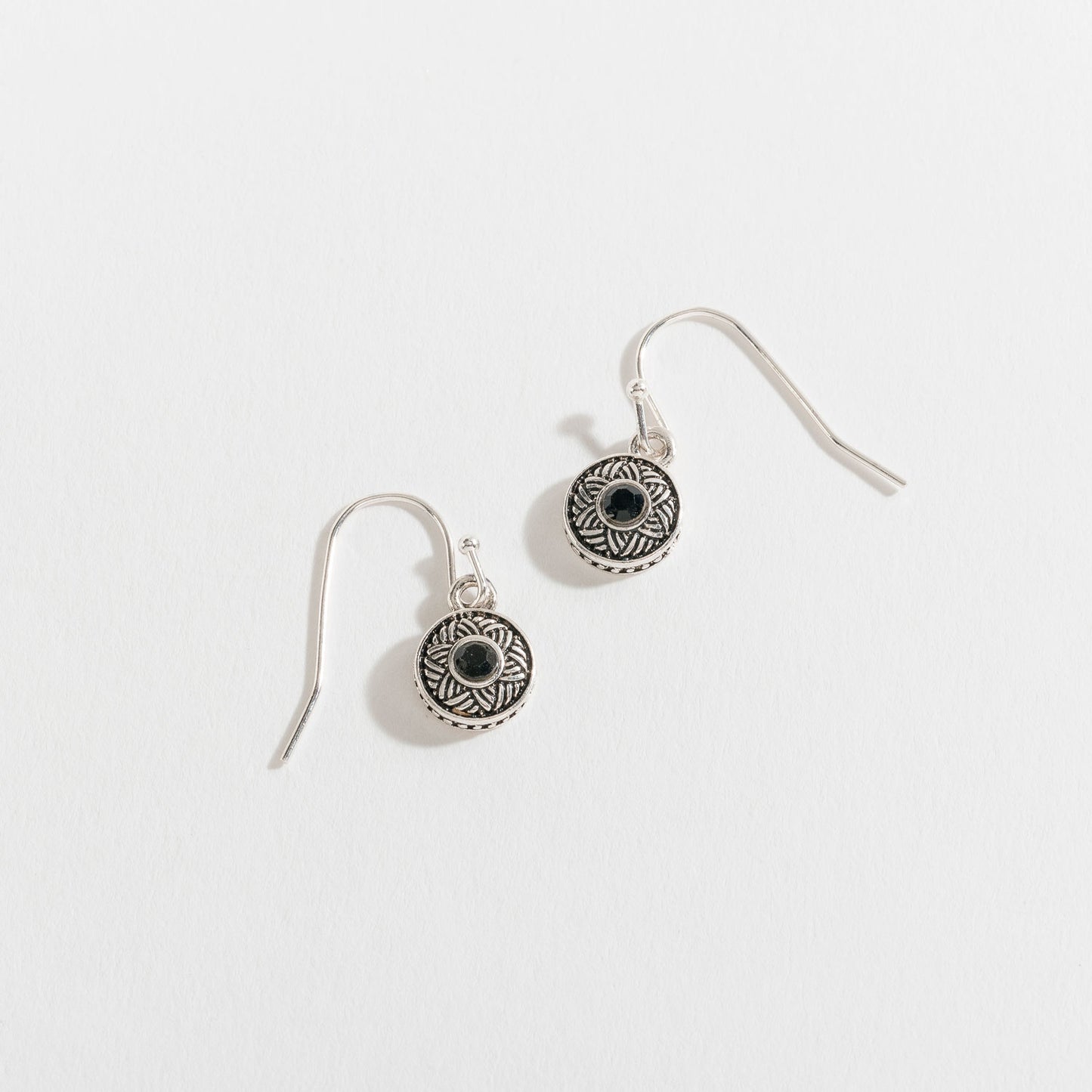 Silver Stone Drop Earrings