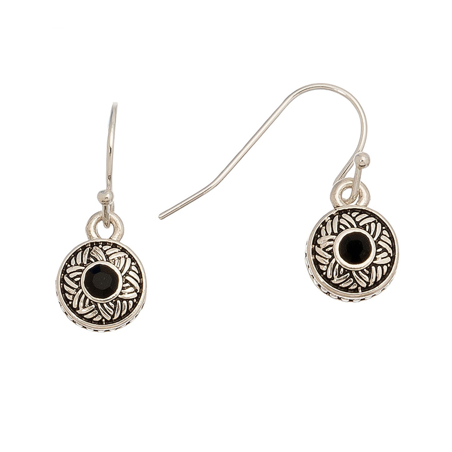 Silver Stone Drop Earrings