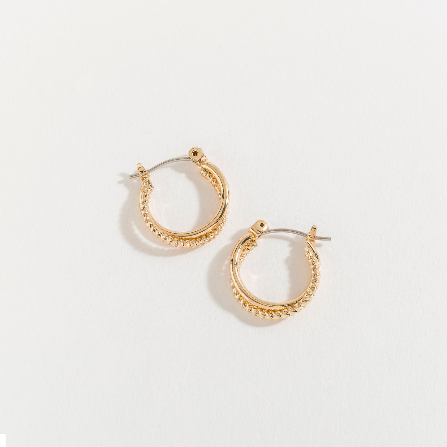Double Hoop Click Earrings