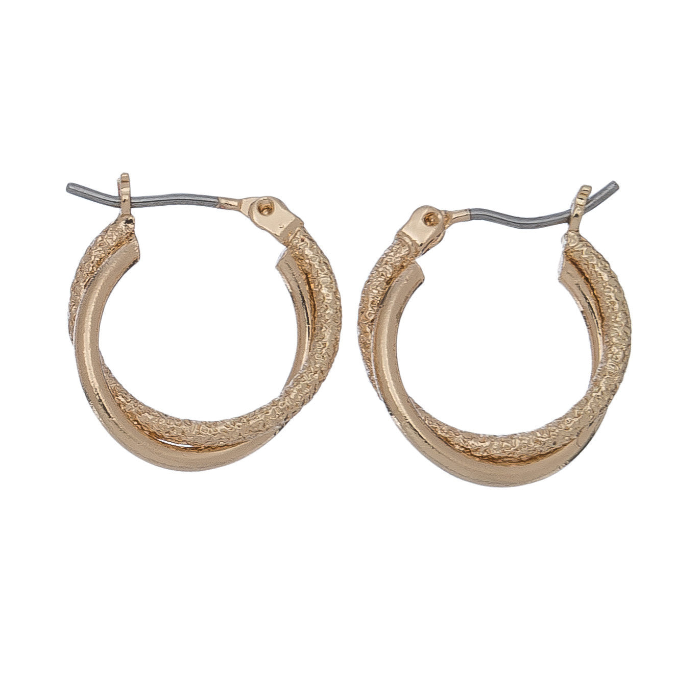 Double Hoop Click Earrings