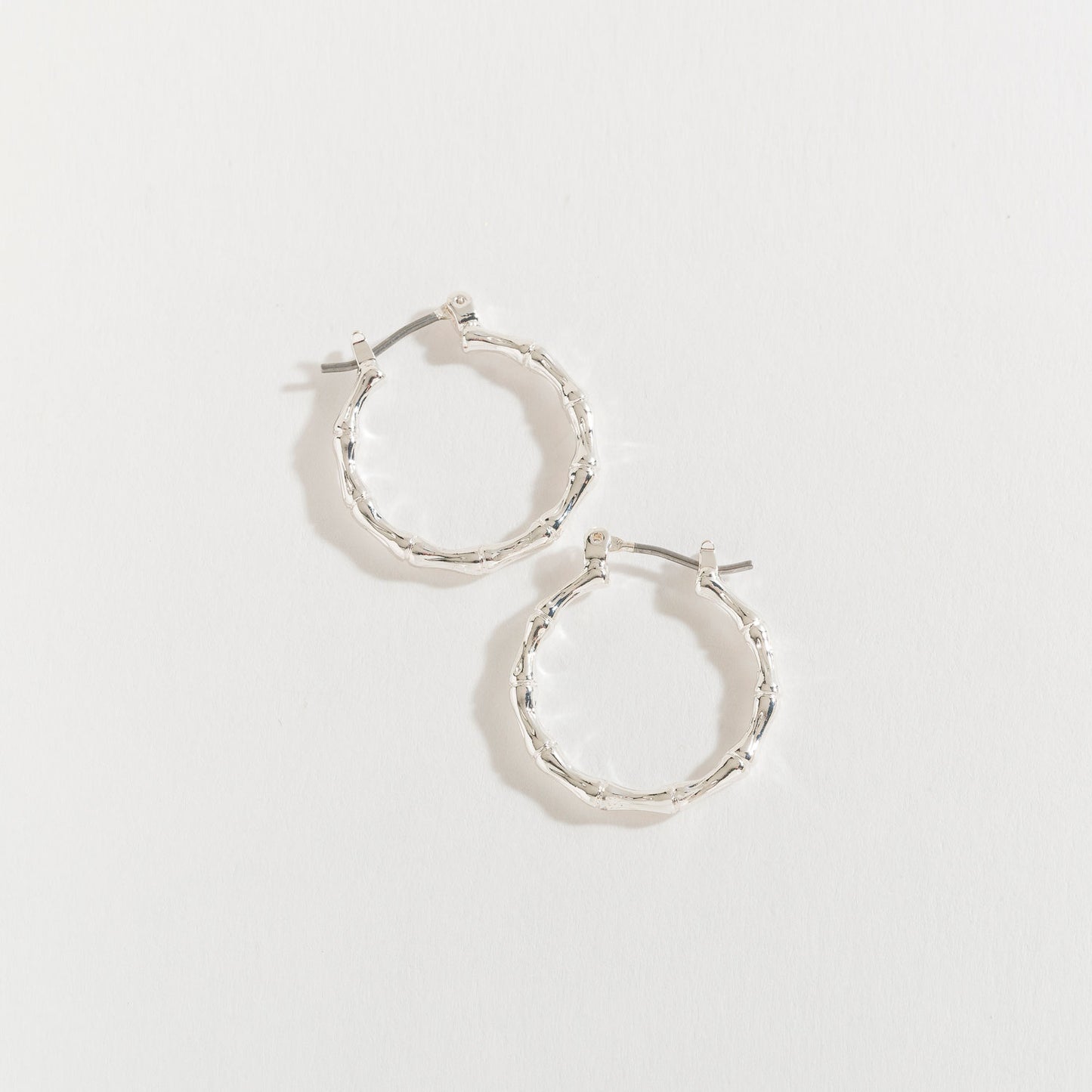 Shiny Round Click Hoop Earrings