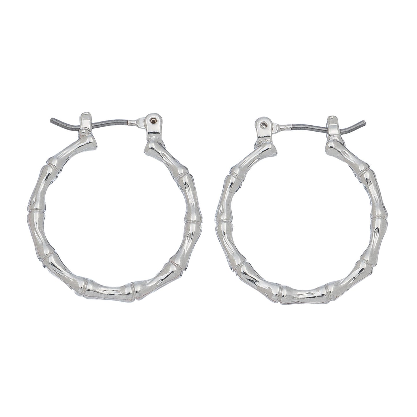 Shiny Round Click Hoop Earrings