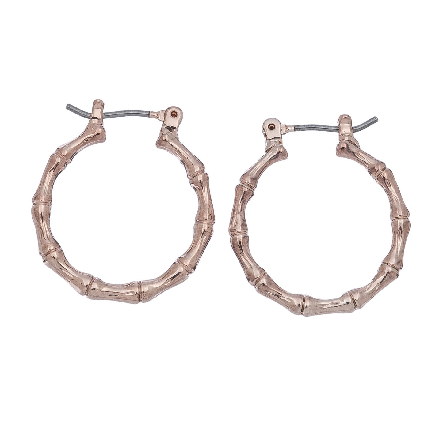 Shiny Round Click Hoop Earrings