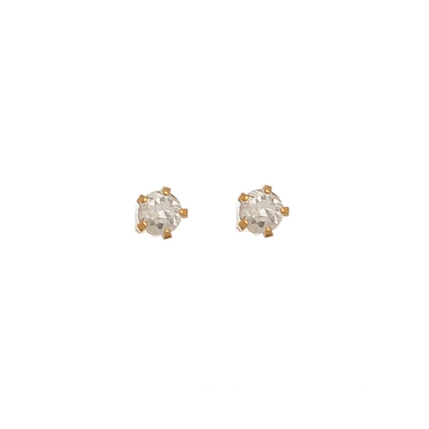 2mm Cubic Zirconia Stud Earrings