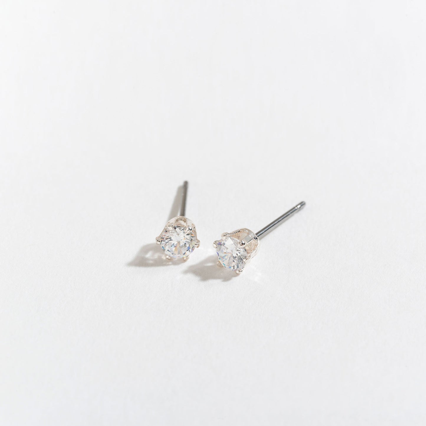 Cubic Zirconia Silver Stud Earring