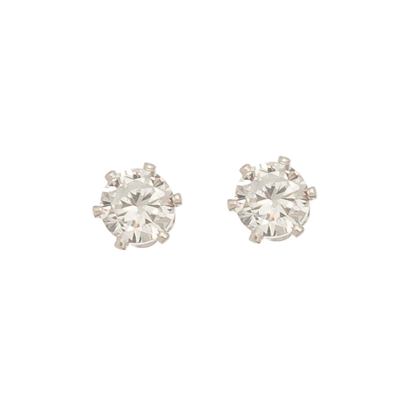 Cubic Zirconia Silver Stud Earring